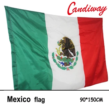  90 x 150 cm Mexickej národnej Vlajky vnútorné vonkajšie dekorácie bytového zariadenia banner Mexiko vlajka N025