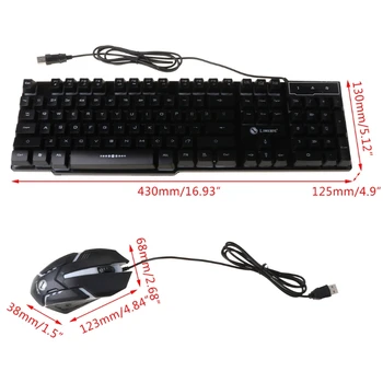  GTX300 USB Káblové 104 Klávesov RGB Podsvietenie Ergonomic Gaming Mouse Klávesové Kombá Nastaviť W3JB