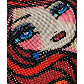  5D DIY diamond maliarske Farby dievča Plné námestie/kolo Veľké oči Ženy, Výšivky Vzor 3D Cross stitch súpravy mozaiky samolepky na stenu