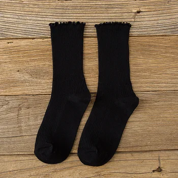 Jeseca Lete Priedušná Žena Ponožky Solid Black White Harajuku Retro Streetwear Ponožka pre Japonské Kawaii Dievčatá Roztomilé Ponožky Dary
