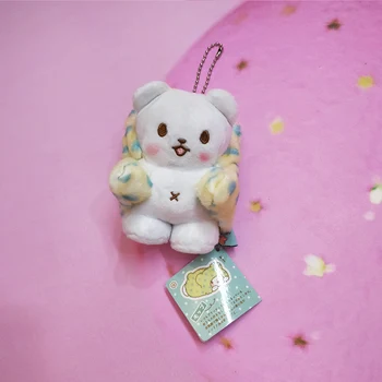  Kawaii Anime Marumofubiyori Plyšové Keychain Roztomilý Deka Medveď Mäkké Hračky Plyšové zvieratko prívesok 15 cm Deti Hračky pre Dievčatá Dary