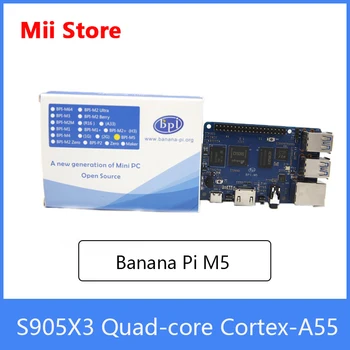 Banán Pi M5 Vývoj Doska Amlogic S905X3 Quad Core Cortex-A55 Novej Generácie Jednom palubný počítač