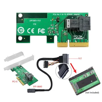  Xiwai PCI-E 3.0 4.0 x4 na 36Pin SFF-8643 Kartu Adaptér S SFF-8643 na U. 2 U2 SFF-8639 NVME PCIe SSD Kábel pre Doske SSD