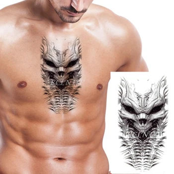  Nepremokavé Dočasné Tetovanie Nálepky Zvieracích Kostí Lebky Dizajn Totem Vzor Falošné Tetovanie Flash Body Art Tatto pre Dievča Ženy Muži