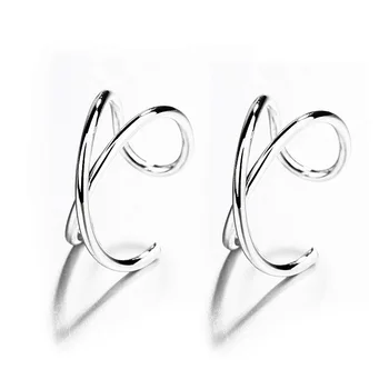  Módne Šperky 925 Sterling Silver Viacvrstvových Ucho Putá Ženy Klip Na Náušnice č Piercing Earings Šperky EH1333