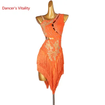  Latinské Tanečné Šaty pre Ženy latinskej Tanca Clostumes Spandex Kamene latinskej Súťaže Kostýmy, Šaty Dance Sukne latinskej Oblečenie