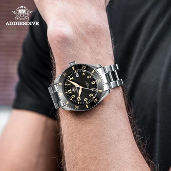  AddiesDive luxusné Pilot mužov sledovať sapphire crystal NH35 automatické hodinky super C3 svetelný Keramická fazeta retro 200m diver hodinky