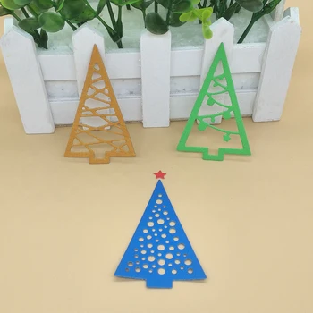  3 typy Vianočný stromček rezanie kovov formy, používajú pre DIY scrapbooking, karty robiť, fotoalbum dekorácie, razba remeslá