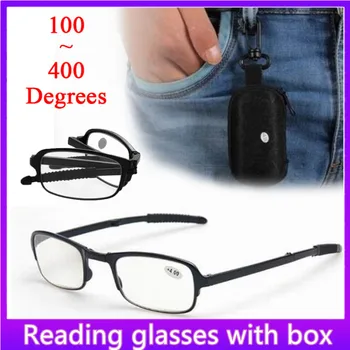  Živica Objektív 100~400 Stupňov Muži Ženy Skladacie Prenosné Ultralight Okuliare na Čítanie s Okno zväčšovacie sklo Okuliarov