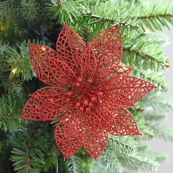  Vianočné Umelý Kvet Domova Ozdoby na Vianočné stromčeky Vianočné Simulácia Kvet, Vianočné Dekorácie Darček pre Stranou 10 cm