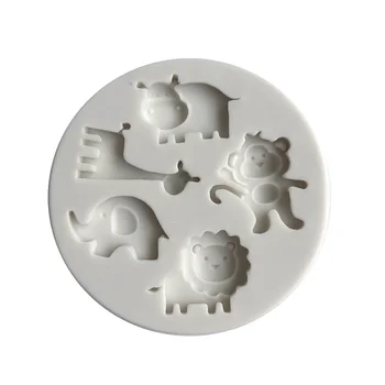  Lion, hippo poprad cukru cake decoration malých zvierat žirafa, slon, silikónové formy suché tempo biscuit plesní