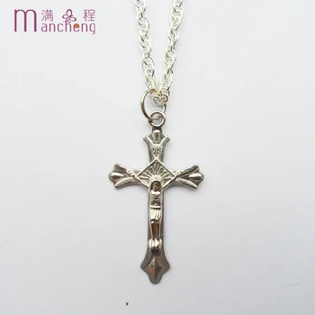  DIY najpredávanejšie vyhlásenie náboženstvo Modlitba perličiek náhrdelník gray pearl Katolíckej Ježiša, Panny Márie, kríž Krista náhrdelník žena