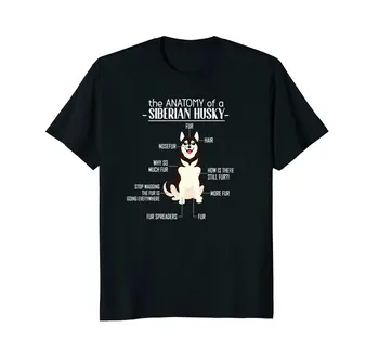  2019 Nový Krátky Rukáv Bežné Anatómia Sibírsky Husky Tričko Tričko Lete Bežné Muž T Shirt Dobrej Kvality