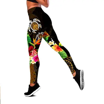  Móda Krásne Úžasné Ponylesian Korytnačka Tetovanie 3D Cez Tlačené ženy Leginy & Tank top Sexi Elastické Žena Chudá Legíny