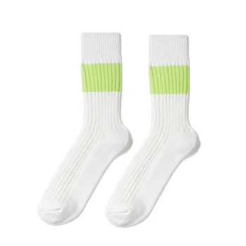  Kórejská Verzia Bavlna Zelené Pruhy Ponožky dámske Kawaii Bavlna Priedušná Ženské Športové Ponožky Módne Športové Dievčenské Ponožky