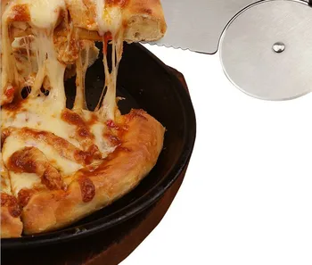  1PC 28.5x11cm Nehrdzavejúcej Ocele Pizza Krájač Okrúhly Tvar Pizza Kolesá Frézy, Koláč Chlieb Kolo Nôž Fréza Pizza Nástroje LB 053