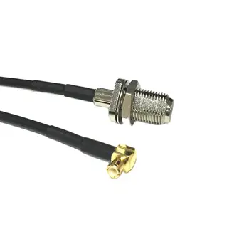  Nová F-Female Konektor MCX Muž Plug Pravý Uhol Konektora RG174 Koaxiálny Kábel RF Pigtial 20 CM 8