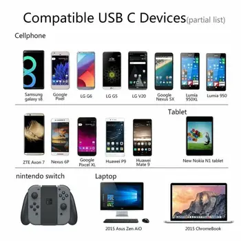  USB Typu C Kábel Pre Xiao Redmi K20 Pro Typ-C Kábel Nylon Pletená USB C Rýchlo Nabíjačka Kábel Pre Samsung Galaxy S8 Tablet Káble