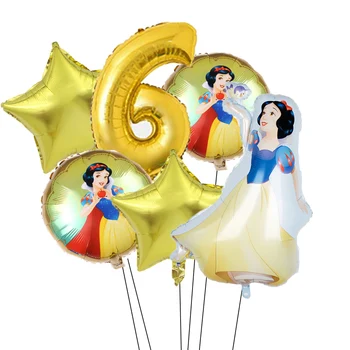  6pcs Snow White Aurora Popoluška Belle Balón Disney Princezná Balón Narodeninové Party Dekorácie 32 Palcov Počet Balónov