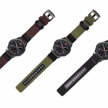  22 mm wriststrap pre Huawei Sledovať samsung GT, GT2 Active Smart hodinky popruh Nylon Kožené watchband náramok pre Česť sledovať Magic band