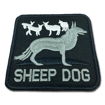  Pastier ovce psa Škvrny na Suchý zips, Vyšívané Tvorivosti Odznak Háčik Slučky Remienok 3D Palicu na Bunda Batoh Nálepky
