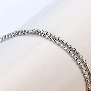  Minimalistický ожерелье Unisex 925 Sterling Silver Náhrdelník 2.3 MM Perličiek Reťaz Prepojenie Žien Chokers Náhrdelníky 46-71 CM Kúzlo Šperky