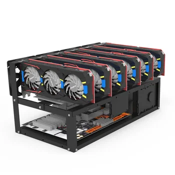  6 GPU Sloty Stojan Odolné Otvorené Banské Plošinu Rám Prípade Odolné Otvorené Banské Plošinu Rám Prípade Stohovateľné Baník Počítač Rack