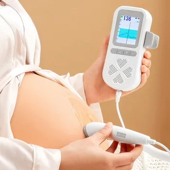  Prenatálne Ultrazvuk Krivky Plodu Doppler Baby Monitor Pre Domáce Tehotné Ženy Plod Srdcovej frekvencie Sonar Meter Žiadne Žiarenie 3MHz