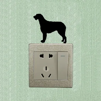  Irish Wolfhound Psa Cartoon Psa Prepínač Vinylové Samolepky na Stenu Odtlačkový 2SS0659