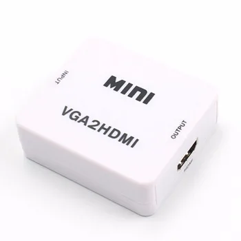  Rozšírené signál VGA 2 HDMI Mini VGA HDMI Prevodník s 1080P Audio Adaptér Konektor pre Notebook PC Projektor pre HDTV