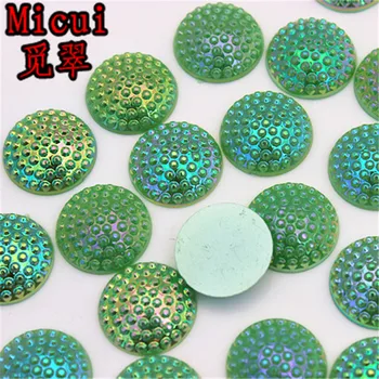  Micui 100KS 16 Akryl mix farieb imitácia pol perly flatback kolo kvet korálky diy zdobením príslušenstvo ZZ543