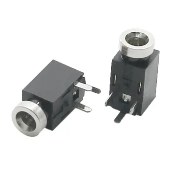  10PCS 2,5 mm Samica Audio Konektor Rozhrania, 3 Pin DIP Slúchadlá Jack Zásuvka PJ-210B Zásuvky pre Slúchadlá Port
