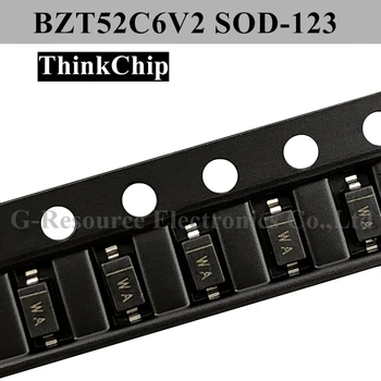  (100ks) BZT52C6V2 SOD-123 SMD 1206 napätie stabilizované dióda 6.2 V SOD123(Označenie WA)