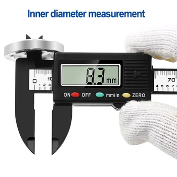  Digitálny Vernier Strmeň LCD Elektronický Výškomer Mikrometer na Meranie Nástroj Plastové Pravítko 0-150 mm 0-100 mm 6-palec