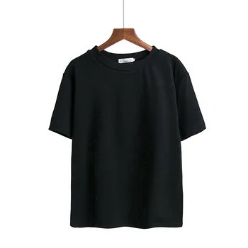  Classic Basic Tričko Harajuku Tee jednofarebné Tričko Ženy Príležitostné O-krku Človeka T-shirt Top kórejský Lumbálna Streetwear Tričko