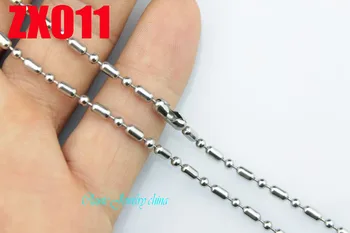  Z nehrdzavejúcej ocele korálky náhrdelník 2.4 mm bambusu spoločné reťaze pás s prackou loptu reťazca módne Šperky časti 20pcs ZX011