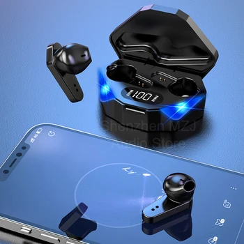  TWS Bezdrôtové Herné Slúchadlá Bluetooth-kompatibilné Športové Vodotesné Slúchadlá LED Displej Potlačením Hluku Basy Hráč Slúchadlá