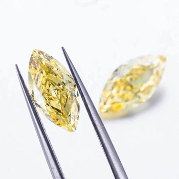  Vysoká Kvalita Lab Vytvorili Žltá, Ružová, Biela Marquise Tvar Syntetický Diamant Voľné Kamene