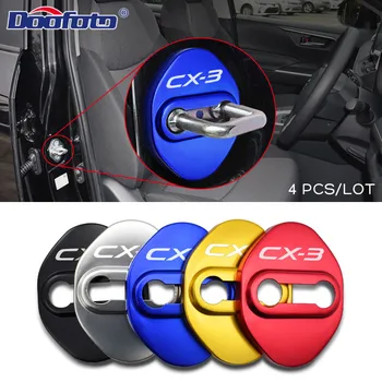  Auto-styling Auto Door Lock Cover Nálepky Prípade Odznak Emblémy Príslušenstvo Pre Mazda Cx-3 CX3 CX 3 Výzdoba Auto styling 4pcs /set