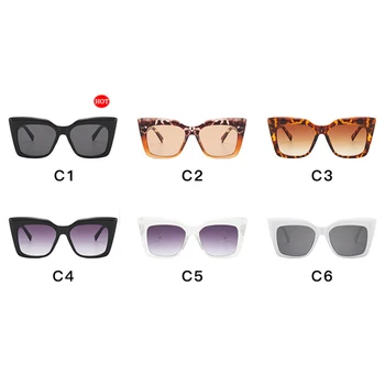  HKNA Cat Eye slnečné Okuliare Ženy Nadrozmerné Luxusné Slnečné Okuliare Big Rám Gradient Odtiene Ženy Námestie Vintage Oculos De Sol Mujer
