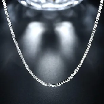  Hot Predaj Poľa Reťazca Náhrdelník 925 Šperky, Striebro, 4MM Šírka Reťaz Prepojenie Náhrdelníky pre Ženy, Mužov, Šperky Nové