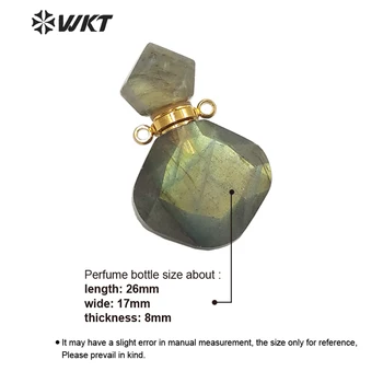  WT-P1673 WKT najnovšie Malé Prírodné drahé Kamene vyrobené Labradorit Essencial olej prívesok pre Pani Zlata tvárou Narodeniny kameň prívesok