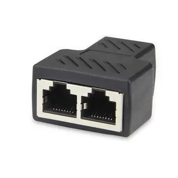  1 a 2 Spôsobom, LAN Ethernet Sieťový Kábel Rozdeľovača Adaptér RJ45 Žena Splitter Zásuvka Konektor, Adaptér Pre Notebook