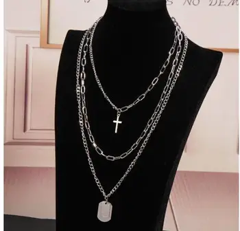  Collares de moda 2020 harajuku mužov kríž náhrdelník 90. rokov estetické doplnky e-chlapec egirl náhrdelník šperky, náhrdelníky darček