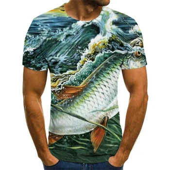  、2020 lete nové pánske T-shirt 3D fashion-krátke rukávy tričko ulici okolo krku T-shirt neutrálne bežné T-shirt