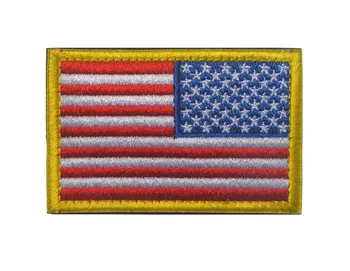  Vlajku USA Škvrny Obrátil na Pravom Ramene vojenské Taktické patch Dekoratívne Odznaky pruhy Appliques pre oblečenie