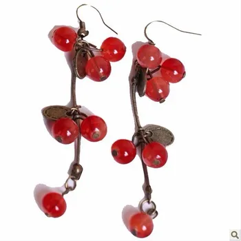  Vintage Sweet Cherry Náramky HOT Predaj Korálkové Šperky, Prívesky Módne Krištáľový Náramok Darčeky, Doplnky, Veľkoobchod