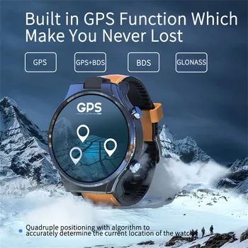  LOKMAT APPLLP PRO 4GB+64GB 4G LTE Smart Hodinky so SIM Karty 13MP Otáčanie Kamery 2.1 palcový Telefón, WIFI, GPS Smartwatch pre Android