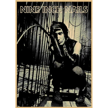  Nine Inch Nails Americké priemyselné rock bytového zariadenia, dekorácie Kraft kyseliny rockovej hudby, Plagát, Kreslenie základných samolepky na Stenu