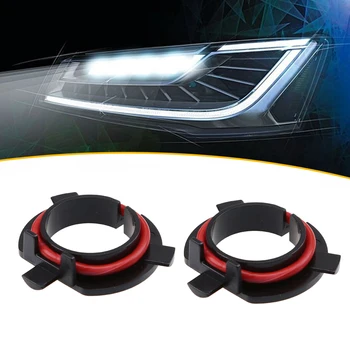  2 ks Auto Auto H7 LED Žiarovky Svetlometu Adaptér Zásuvky Base Držiak Držiak Náhradného Black Užitočné, vhodné Pre Kia Mitsubishi